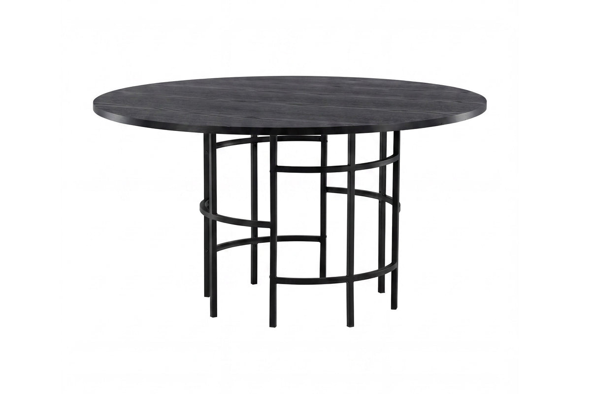 Eettafel Amaya - rond ontwerp in industriële stijl