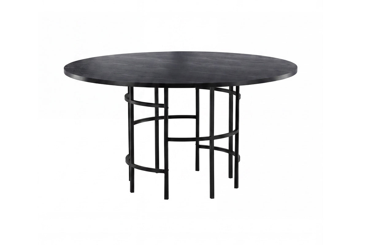 Eettafel Amaya - rond ontwerp in industriële stijl