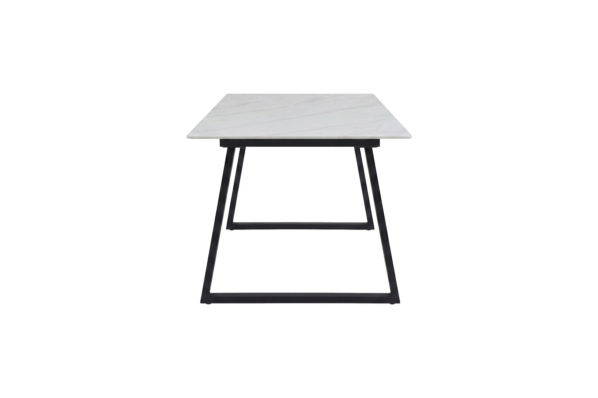 Eettafel Zarela - rechthoekig ontwerp in marmerlook