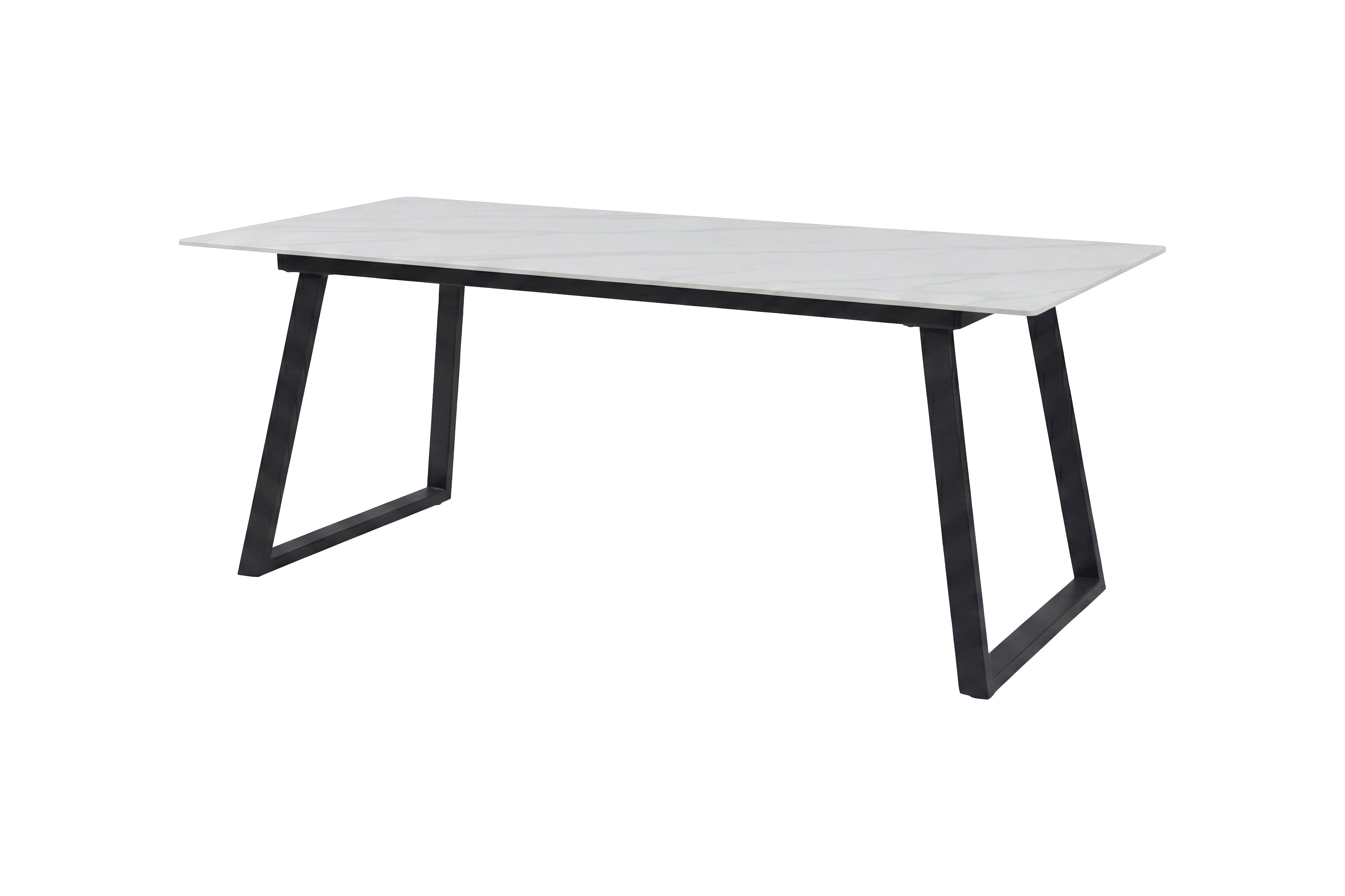 Eettafel Zarela - rechthoekig ontwerp in marmerlook