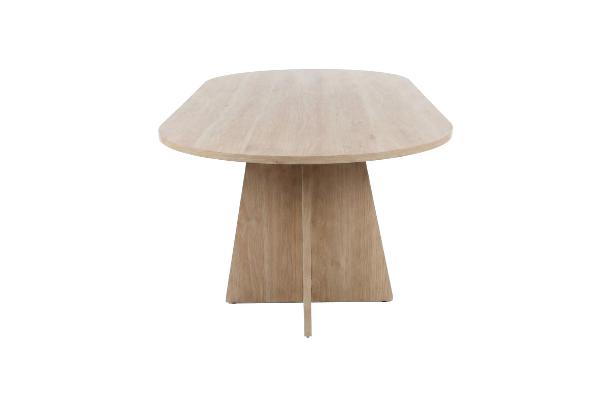 Eettafel Cazaro - ovaal ontwerp in houtlook