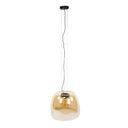 Hanglamp Avernis – Grote lampenkap in de varianten amber, koper en chroom