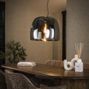 Hanglamp Avernis – Grote lampenkap in de varianten amber, koper en chroom