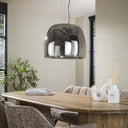 Hanglamp Avernis – Grote lampenkap in de varianten amber, koper en chroom