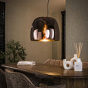 Hanglamp Avernis – Grote lampenkap in de varianten amber, koper en chroom