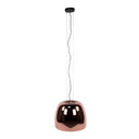 Hanglamp Avernis – Grote lampenkap in de varianten amber, koper en chroom