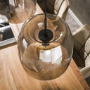 Hanglamp Cirella – 3 lampen met grote lampenkappen van chroomglas