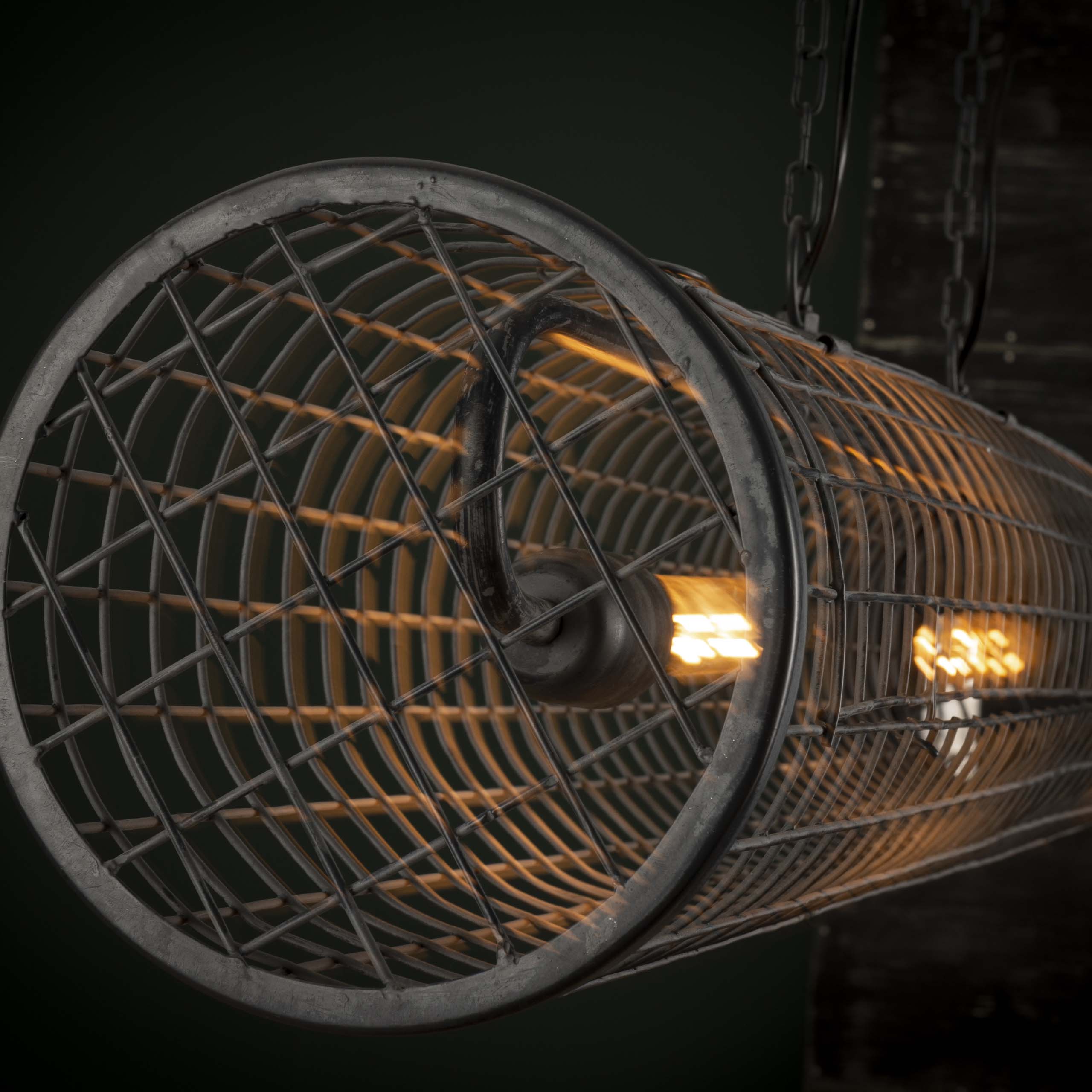 Hanglamp „Velanis“ – cilindervormige lamp in industrieel draadontwerp