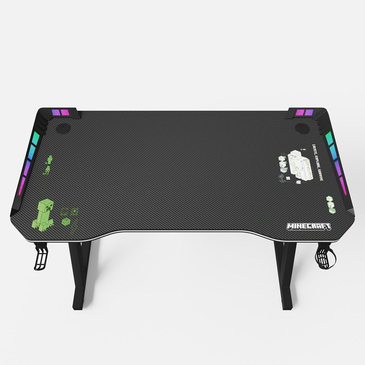 Minecraft Gaming Tafel „EnderCraft“ – met LED, beker- & headsethouder