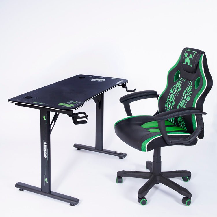 Minecraft Gaming-stoel „Creeper Commandant“ – met schommelmechaniek, armleuningen & hoogteverstelling