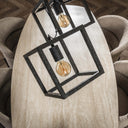 Hanglamp Orlis – 4 lampen gerangschikt in cube-design in Antraciet