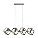 Hanglamp Orlis – 4 lampen gerangschikt in cube-design in Antraciet