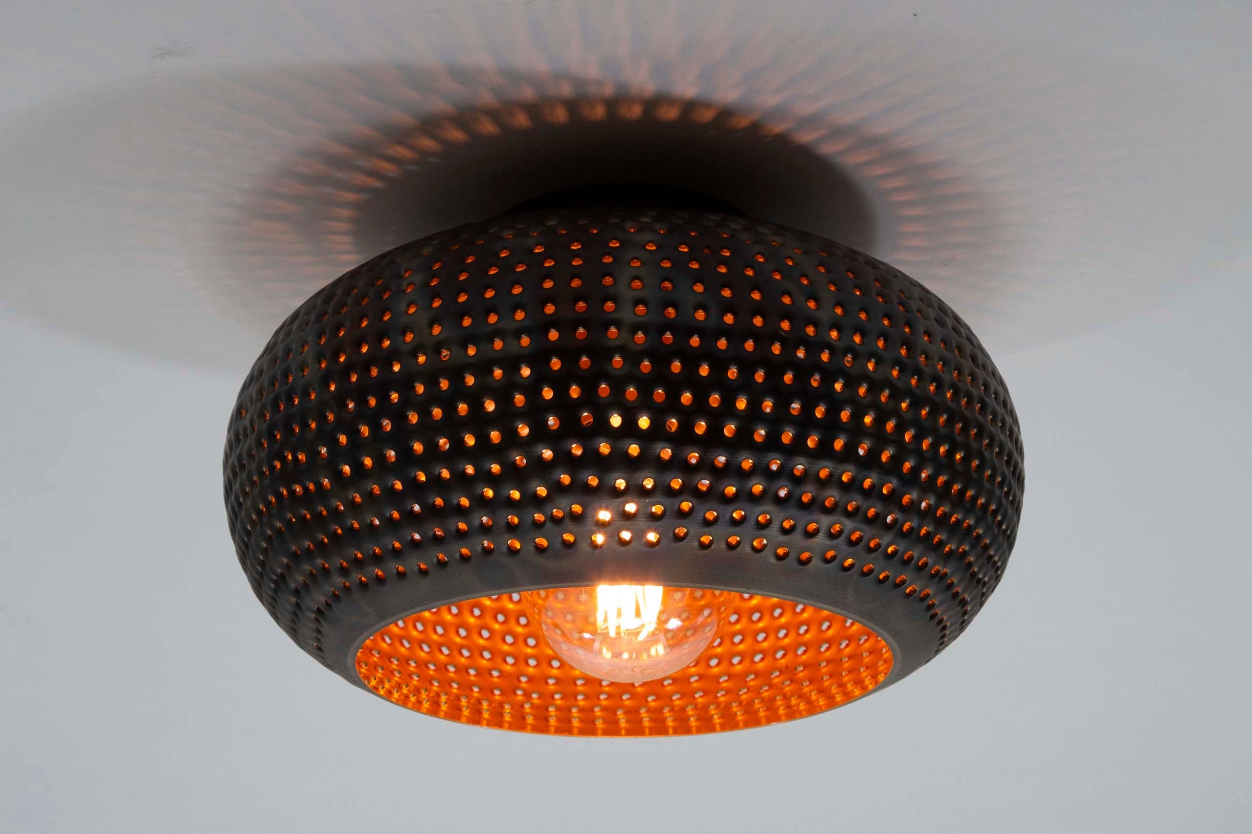 Plafondlamp „Bravio“ – metalen lamp in zwartbruin