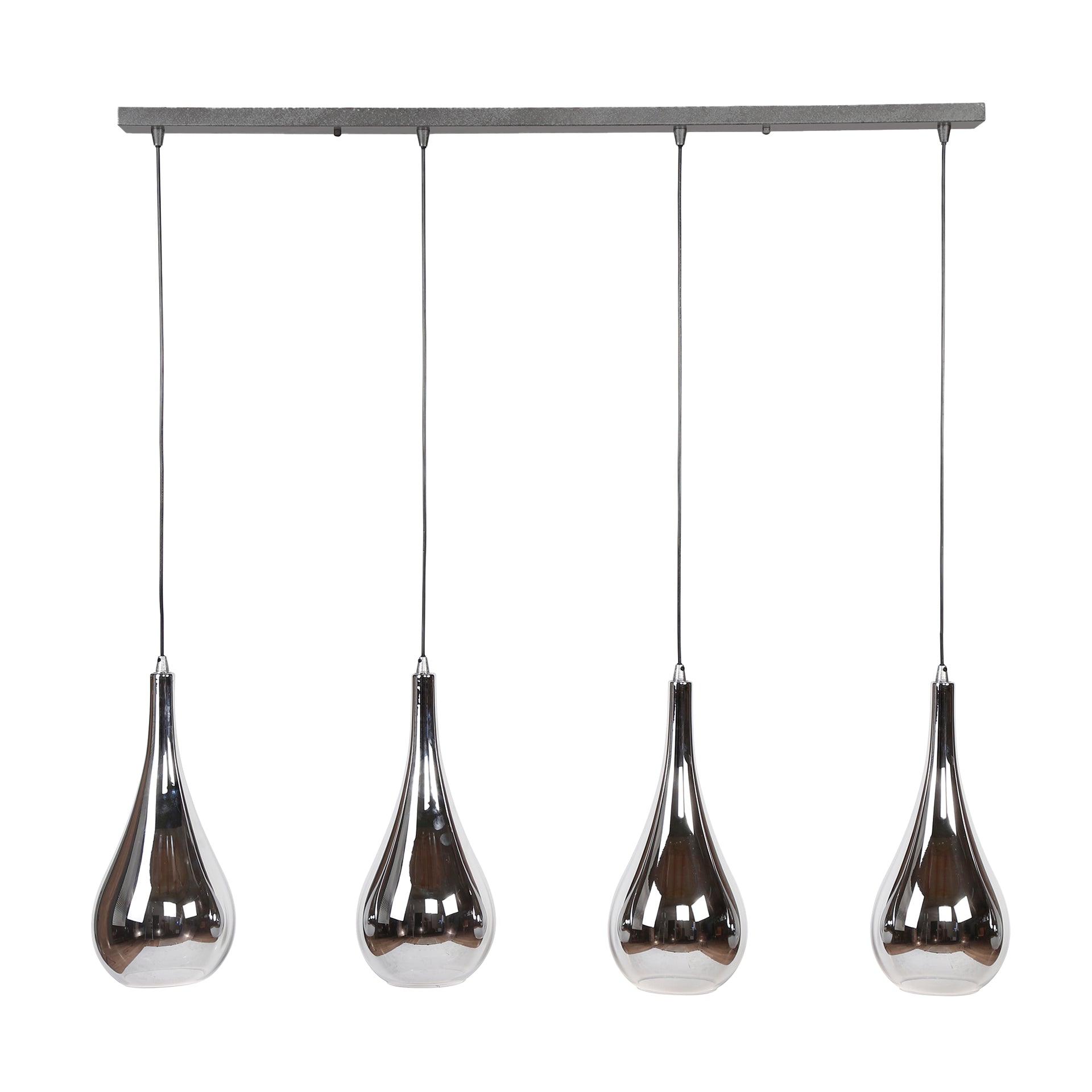 Hanglamp Mirano – Chroomglas met spiegelende werking (4-lichts)