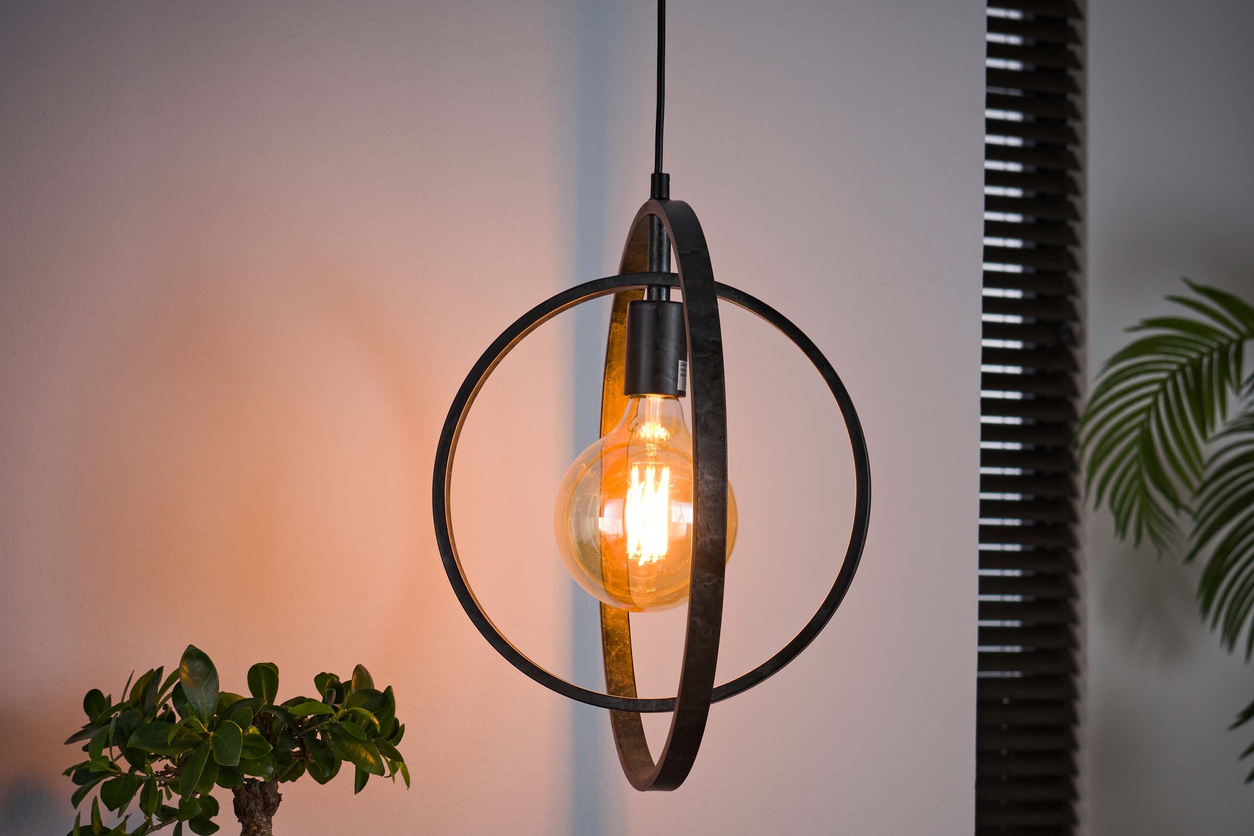 Hanglamp Orbitra – Draaibaar ringontwerp in antraciet