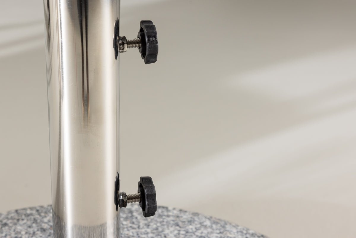 Parasolvoet Dom - 40 kg granieten parasolvoet met wieltjes in grijs