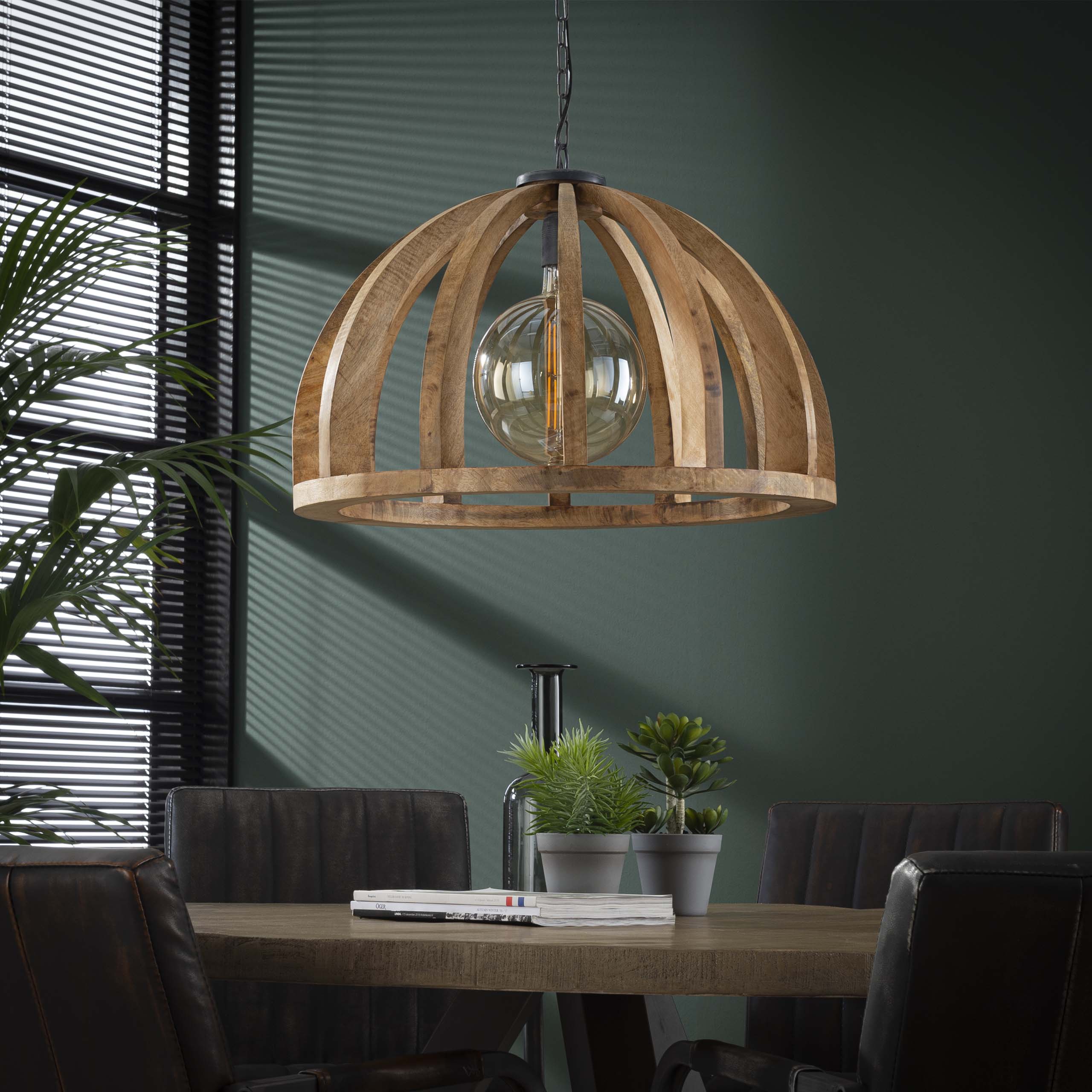 Hanglamp Madero – Massief mangohout met natuurlijke uitstraling