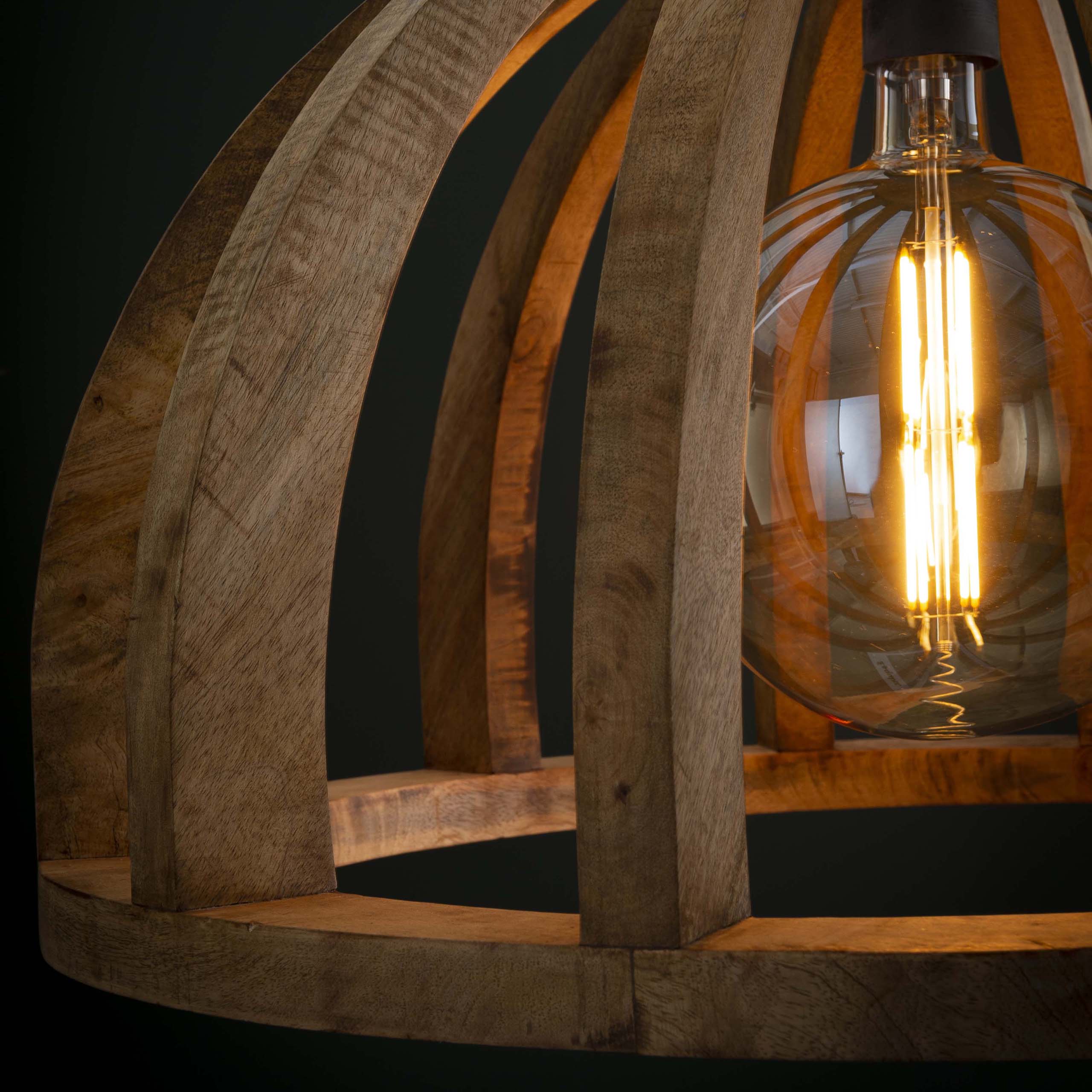 Hanglamp Madero – Massief mangohout met natuurlijke uitstraling