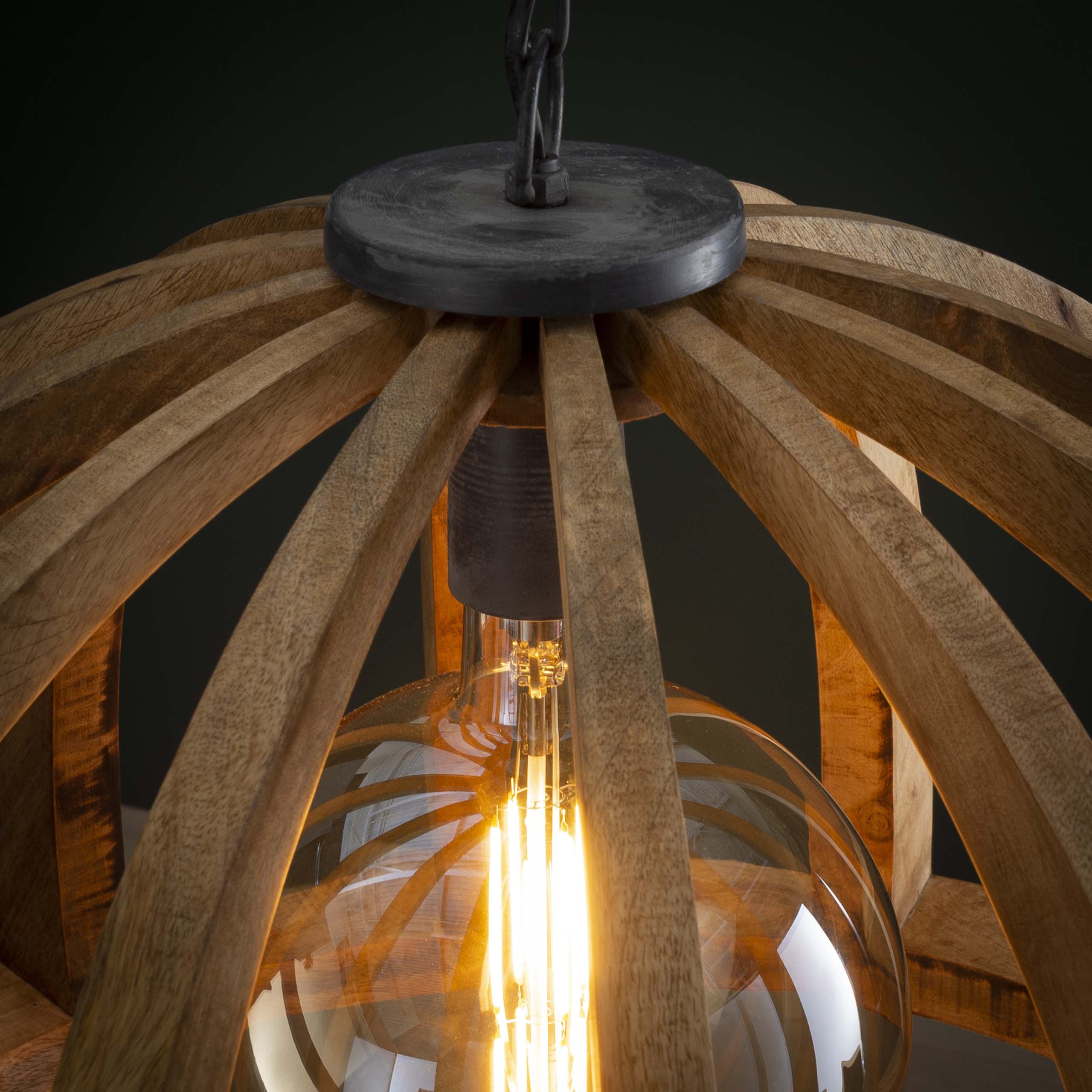 Hanglamp Madero – Massief mangohout met natuurlijke uitstraling