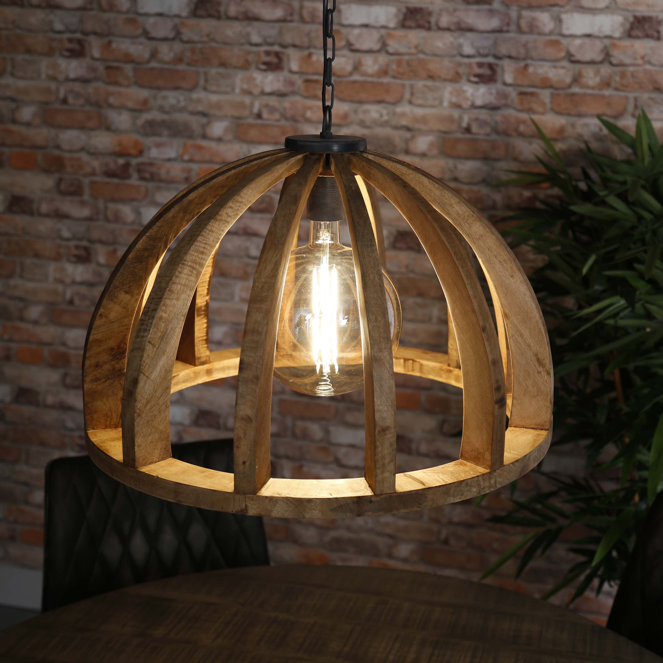 Hanglamp Madero – Massief mangohout met natuurlijke uitstraling