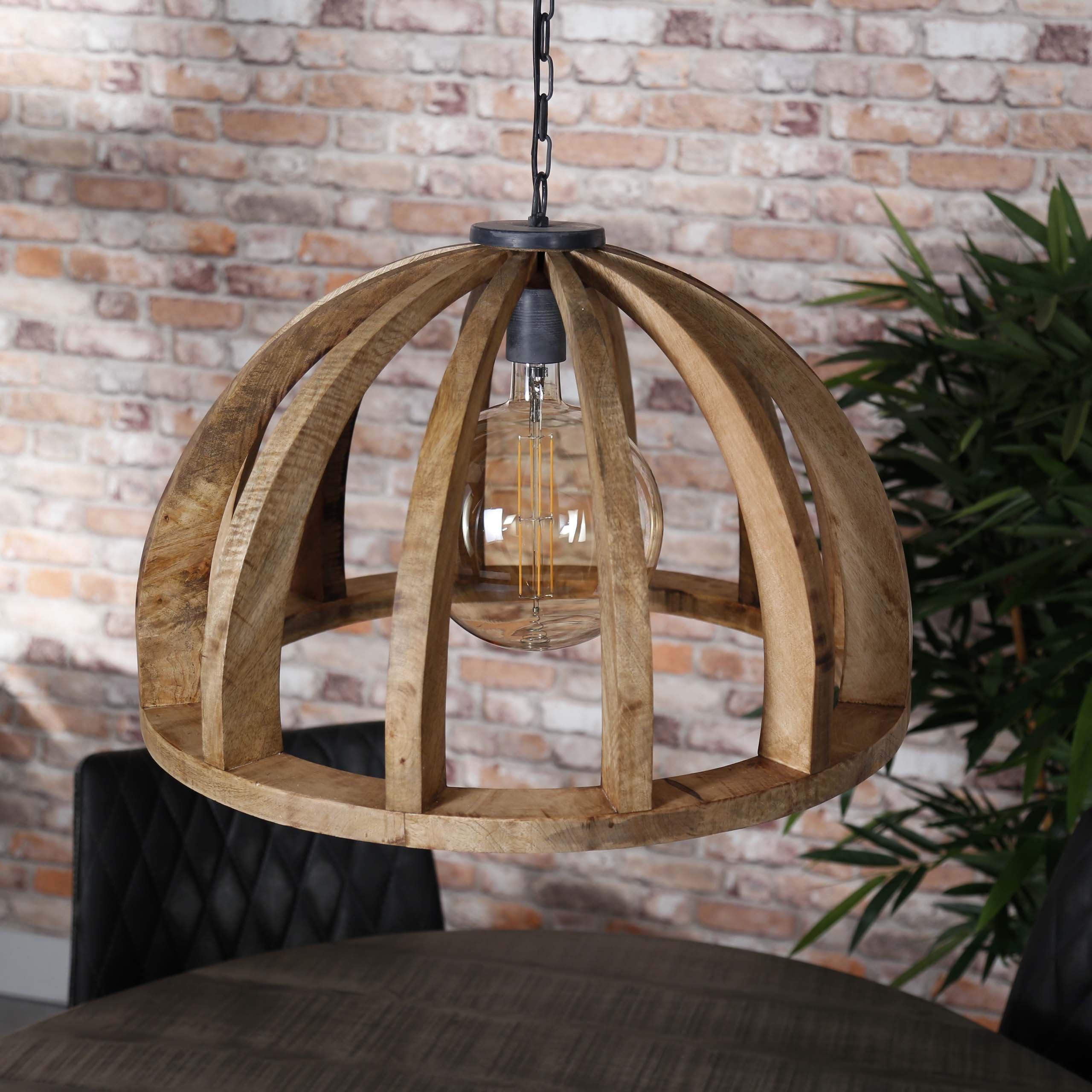 Hanglamp Madero – Massief mangohout met natuurlijke uitstraling