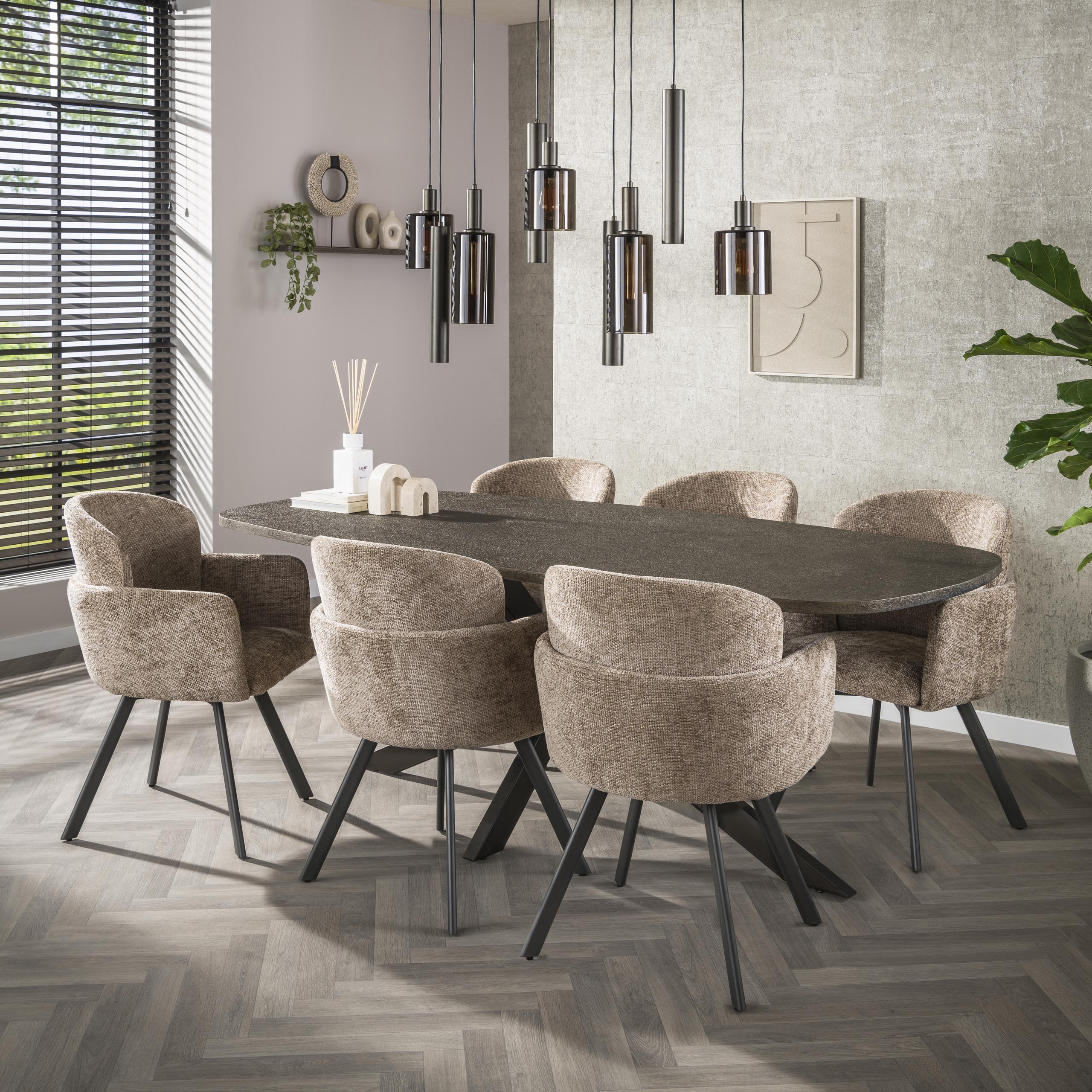 Hanglamp Ayu – Clusterontwerp in Bruin (9-lichts)