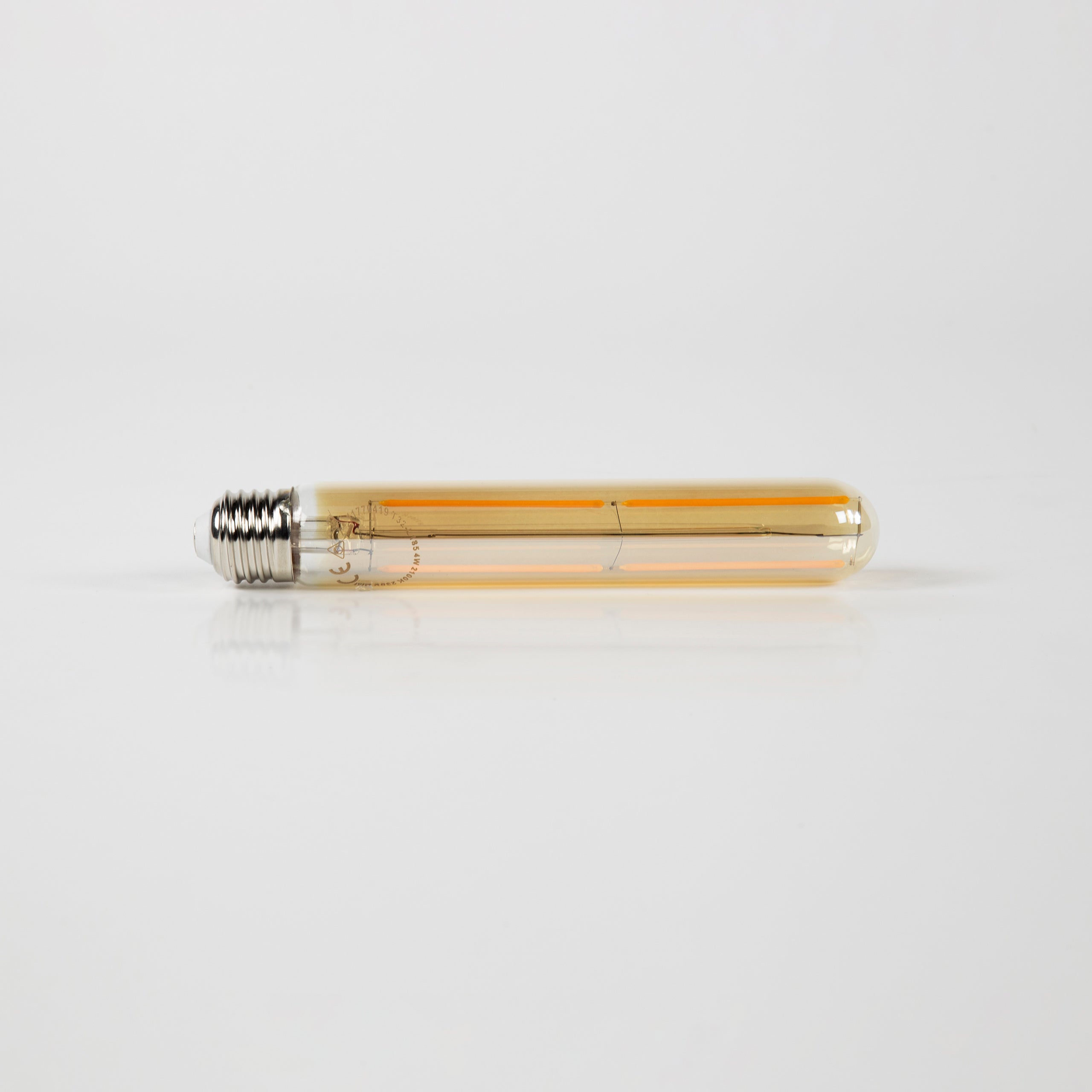 LED-gloeilamp Tavio – T32-E27 in buisvorm met amberkleurig glas