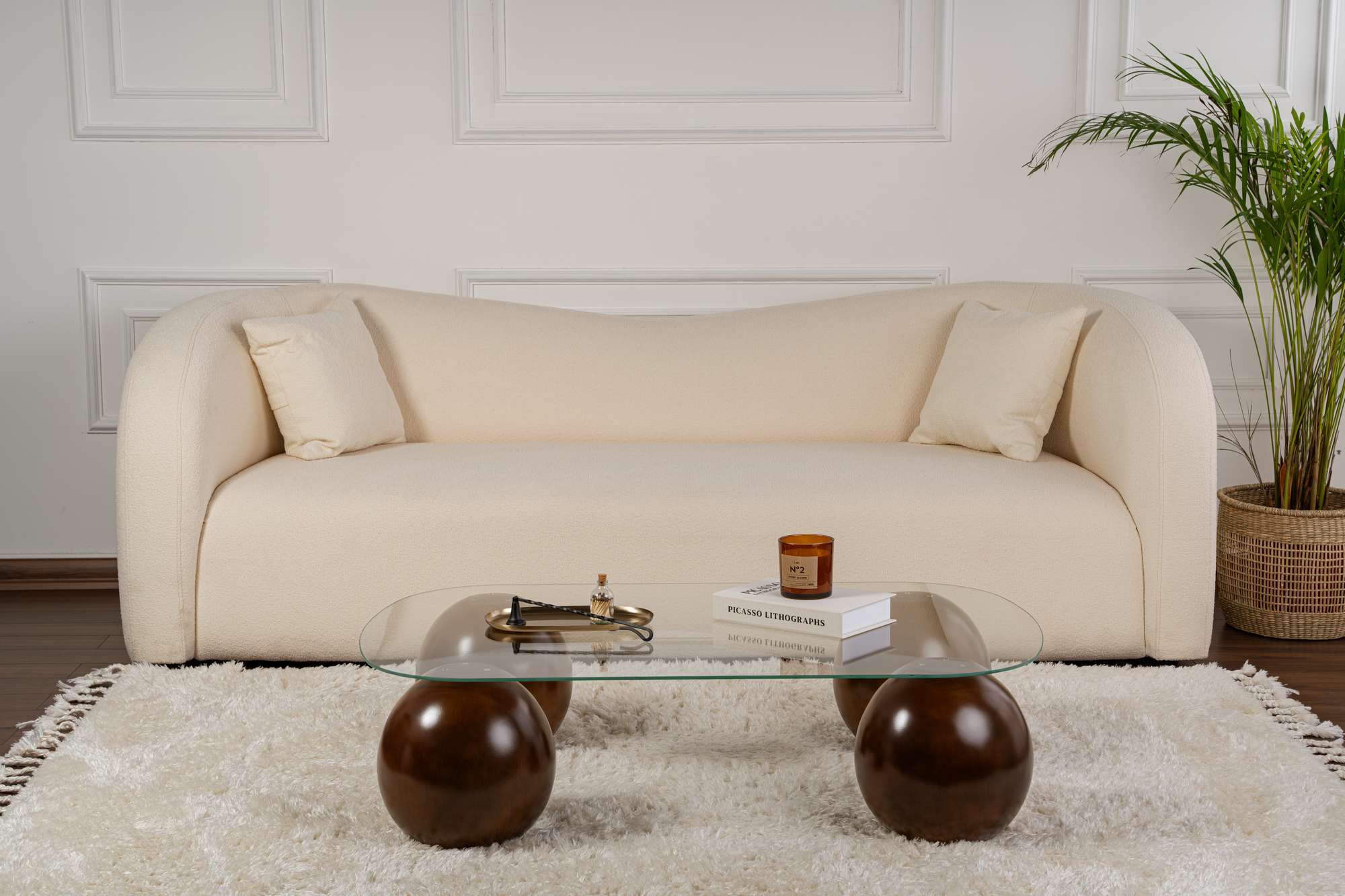 Salontafel Ravento - gehard glas tafelblad met afgeronde hoeken