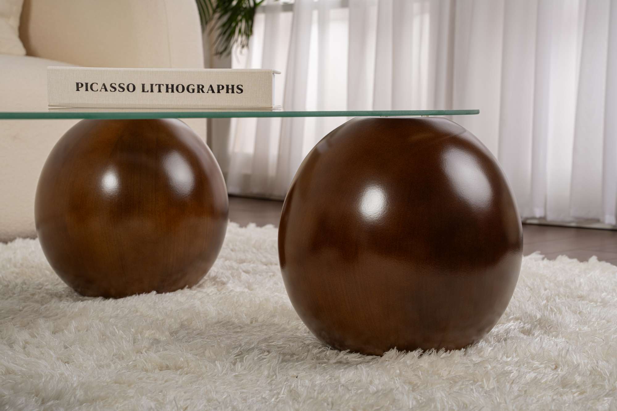 Salontafel Ravento - gehard glas tafelblad met afgeronde hoeken