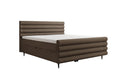 Boxspringbed Tubo in structuurstof met opbergruimte