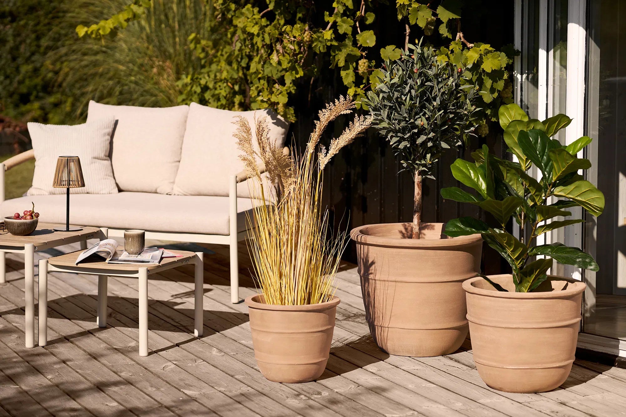 Plantenbakset Eirvien – natuurlijke uitstraling in terracotta (set van 3)