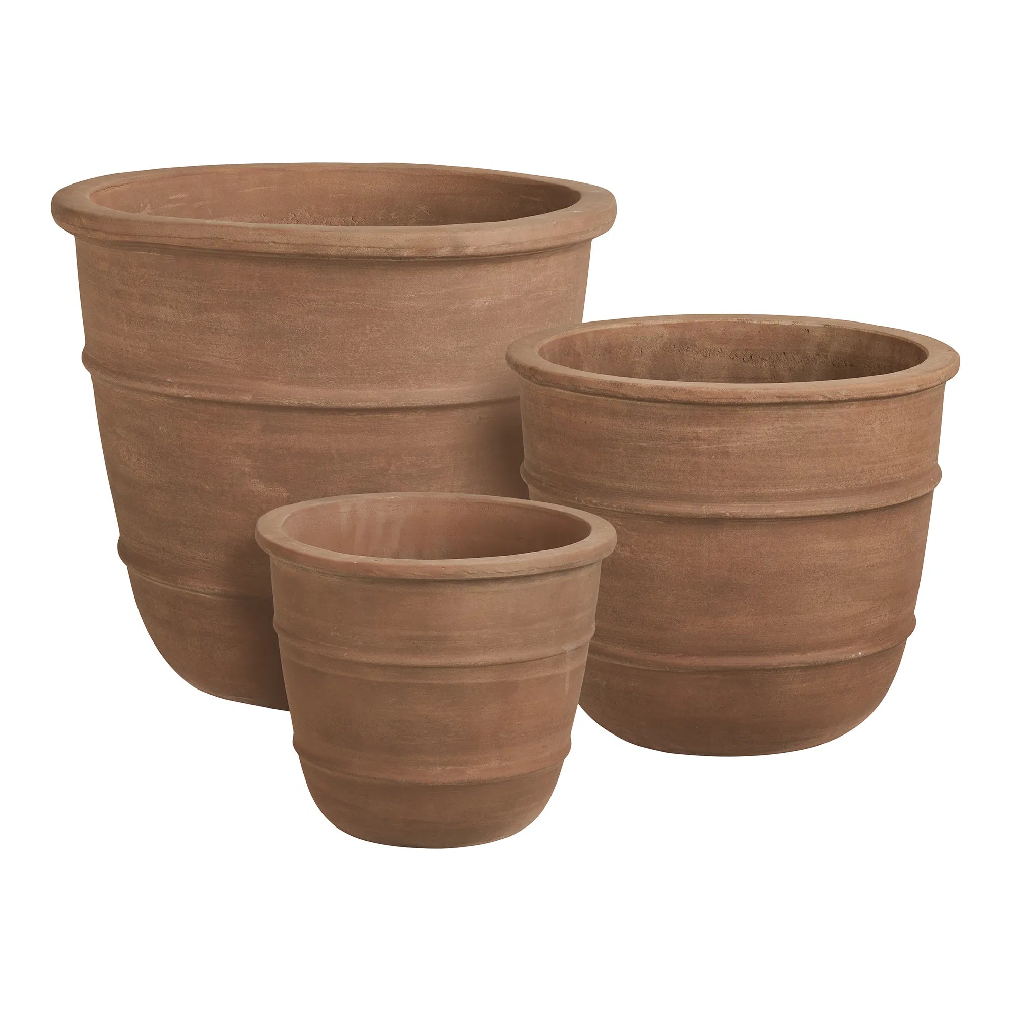 Plantenbakset Eirvien – natuurlijke uitstraling in terracotta (set van 3)