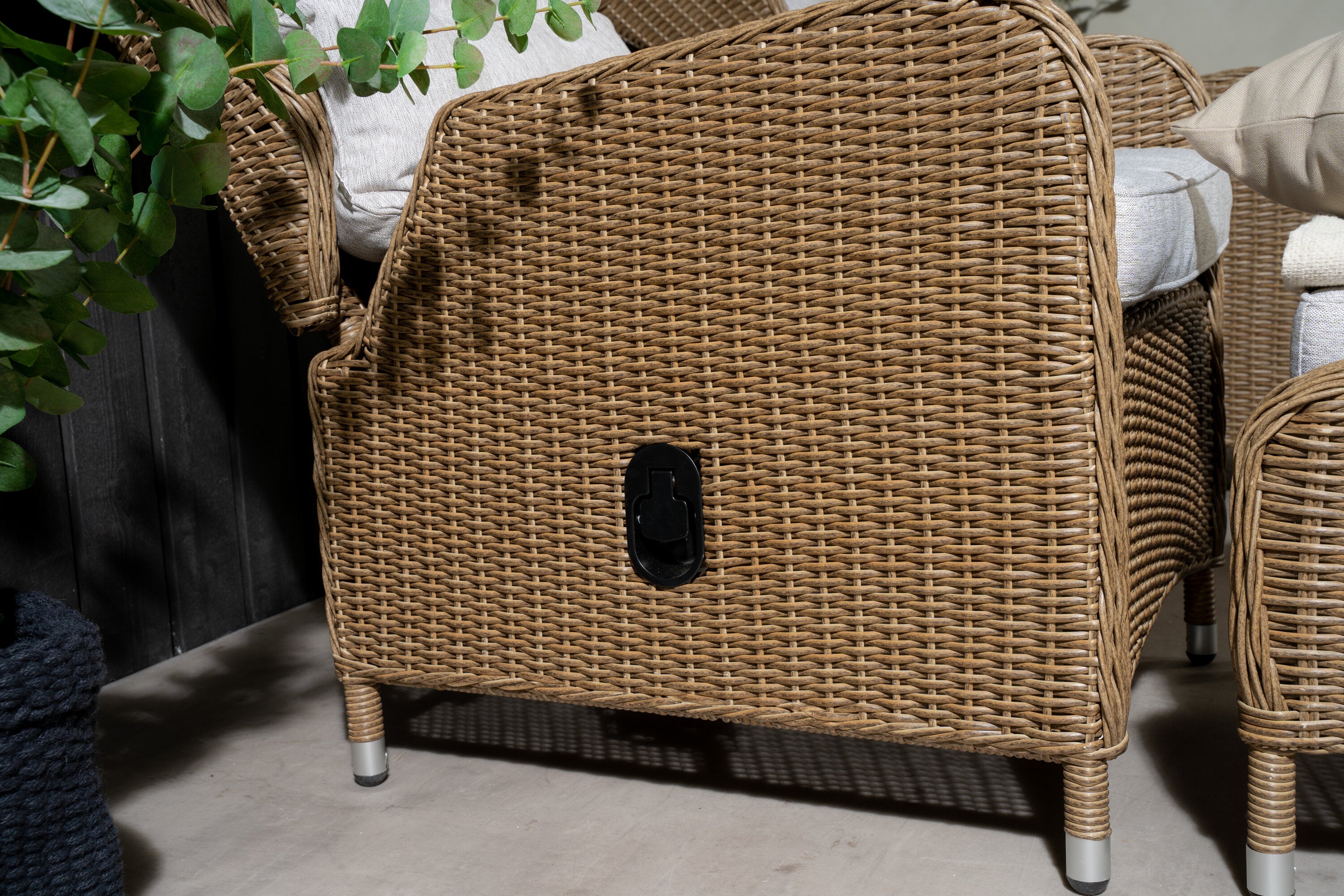 Tuin Loungeset Lenox - in naturel met verstelbare rugleuning