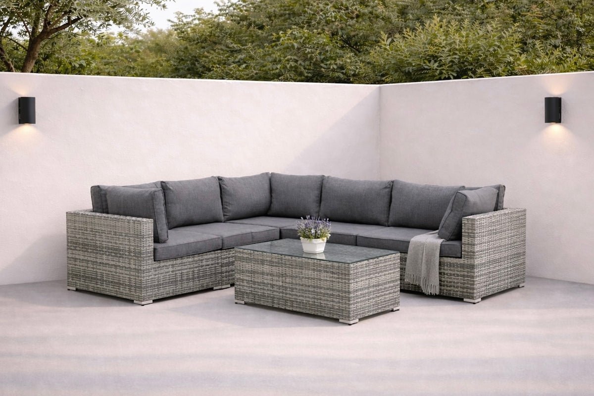 Tuin Loungeset Panther - verkrijgbaar in 3 kleuren van kunstrotan
