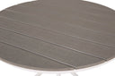 Gartentisch Malari - een ronde eettafel met Aintwood tafelblad en een metalen frame