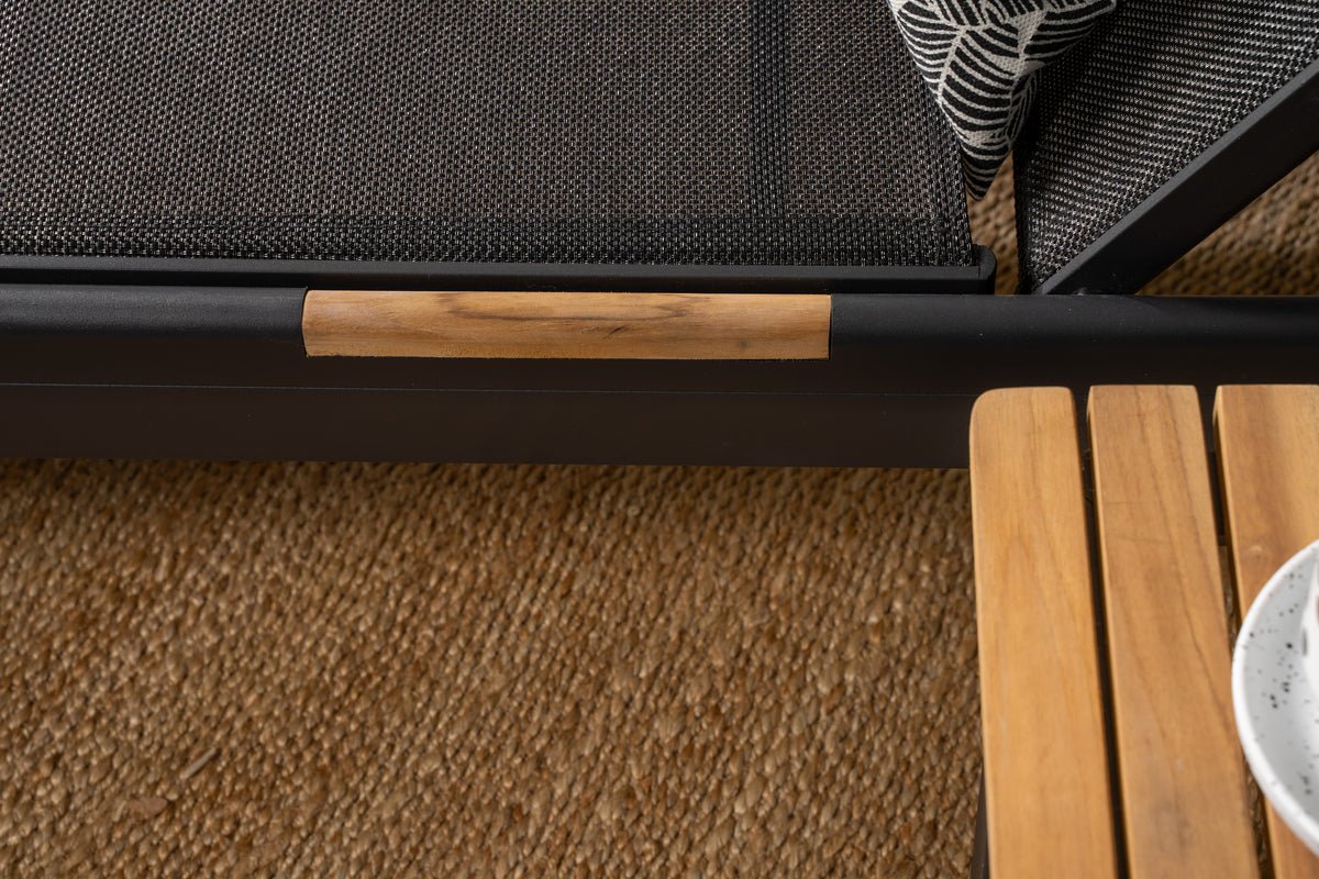 2-delige set - ligstoel Brazilië van Textilene en aluminium