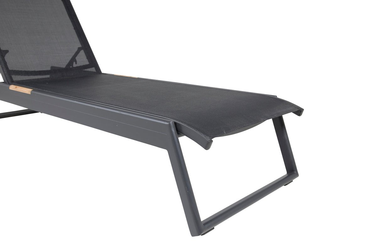 2-delige set - ligstoel Brazilië van Textilene en aluminium