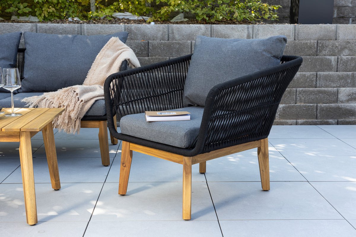 Tuin Loungeset Rawai – weerbestendig, in twee kleuren van hout