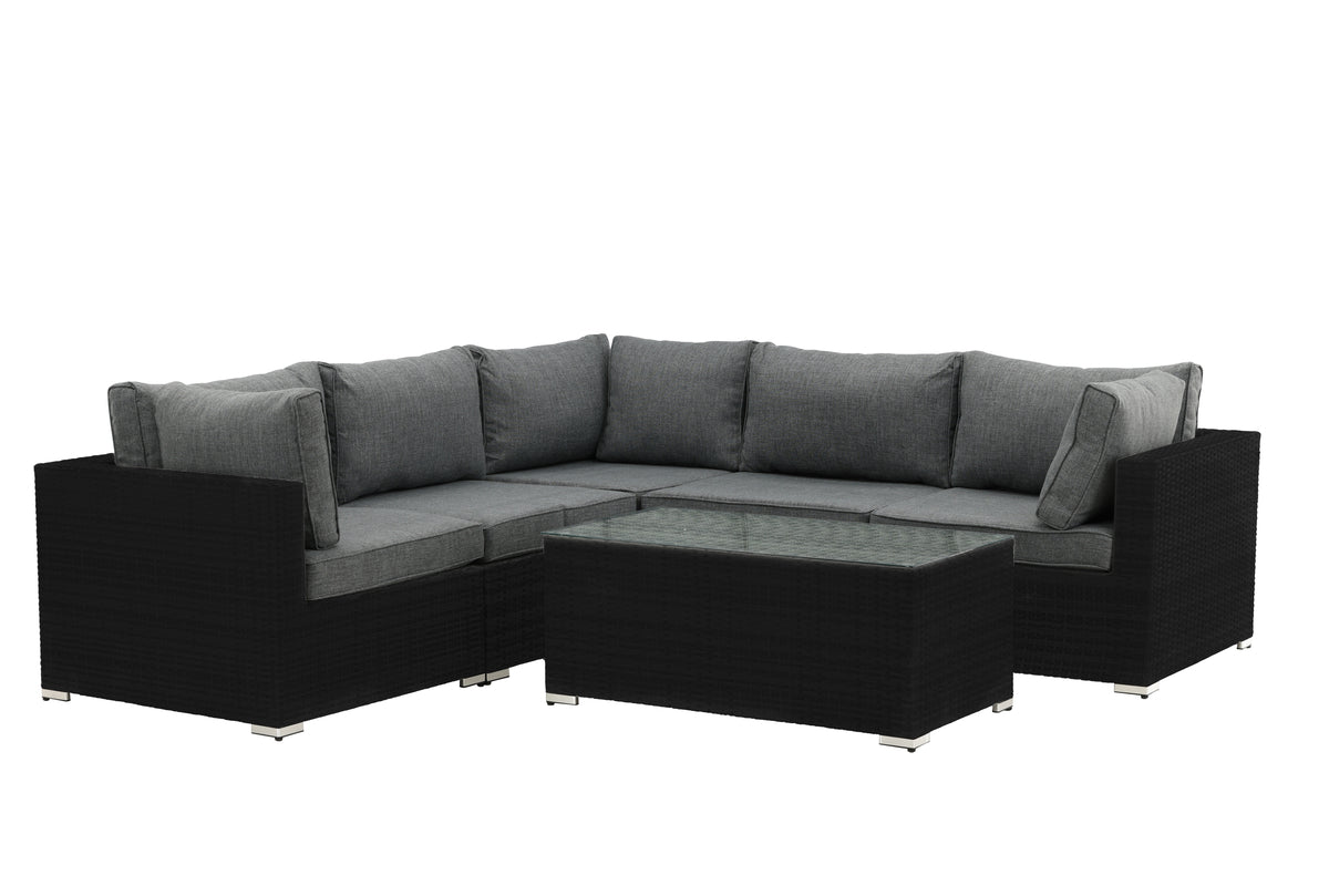 Tuin Loungeset Panther - verkrijgbaar in 3 kleuren van kunstrotan
