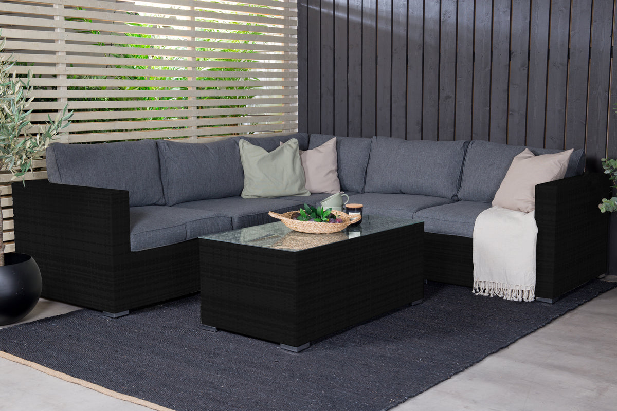 Tuin Loungeset Panther - verkrijgbaar in 3 kleuren van kunstrotan