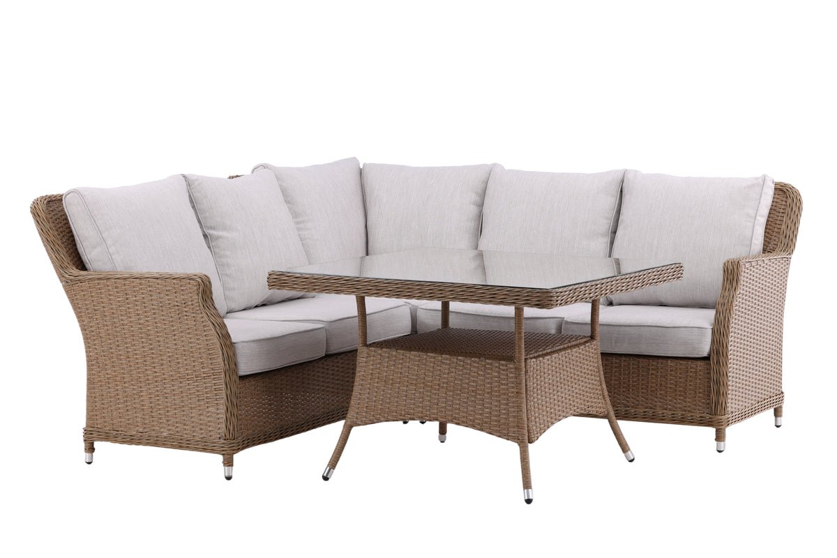 Tuin Loungeset Davido – van polyrattan met bijzettafel
