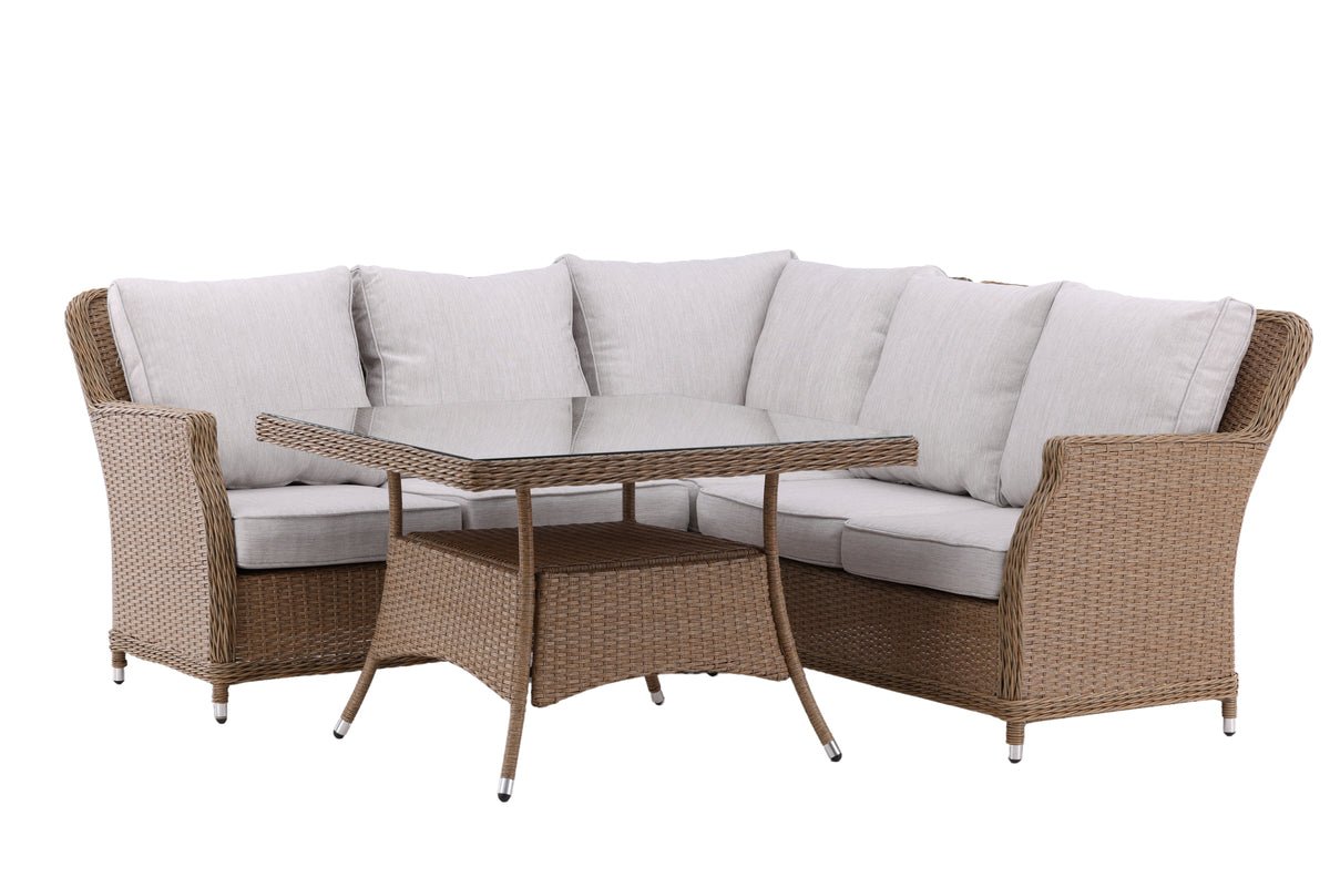 Tuin Loungeset Davido – van polyrattan met bijzettafel