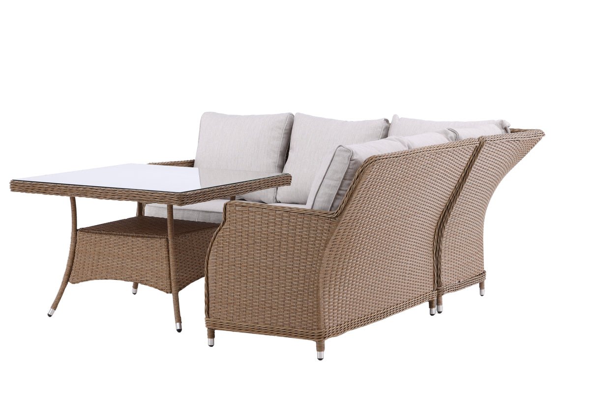 Tuin Loungeset Davido – van polyrattan met bijzettafel