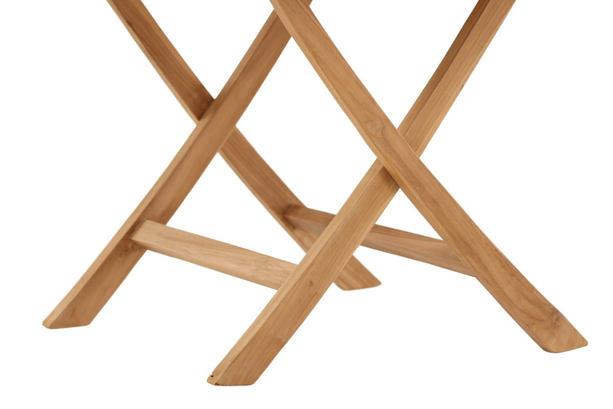 Tuin tafel Oraya - een ronde eettafel van teakhout