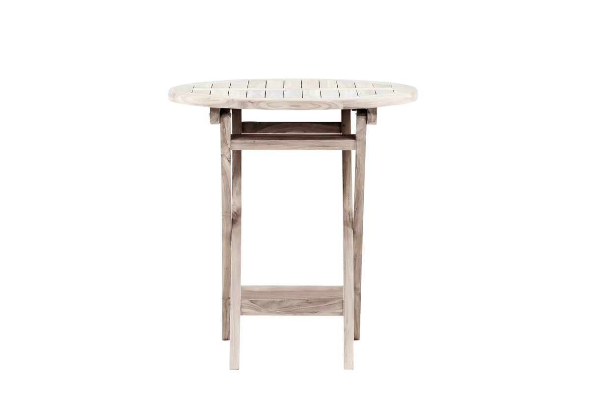 Salontafel Greek - Ø70 van teak in wit