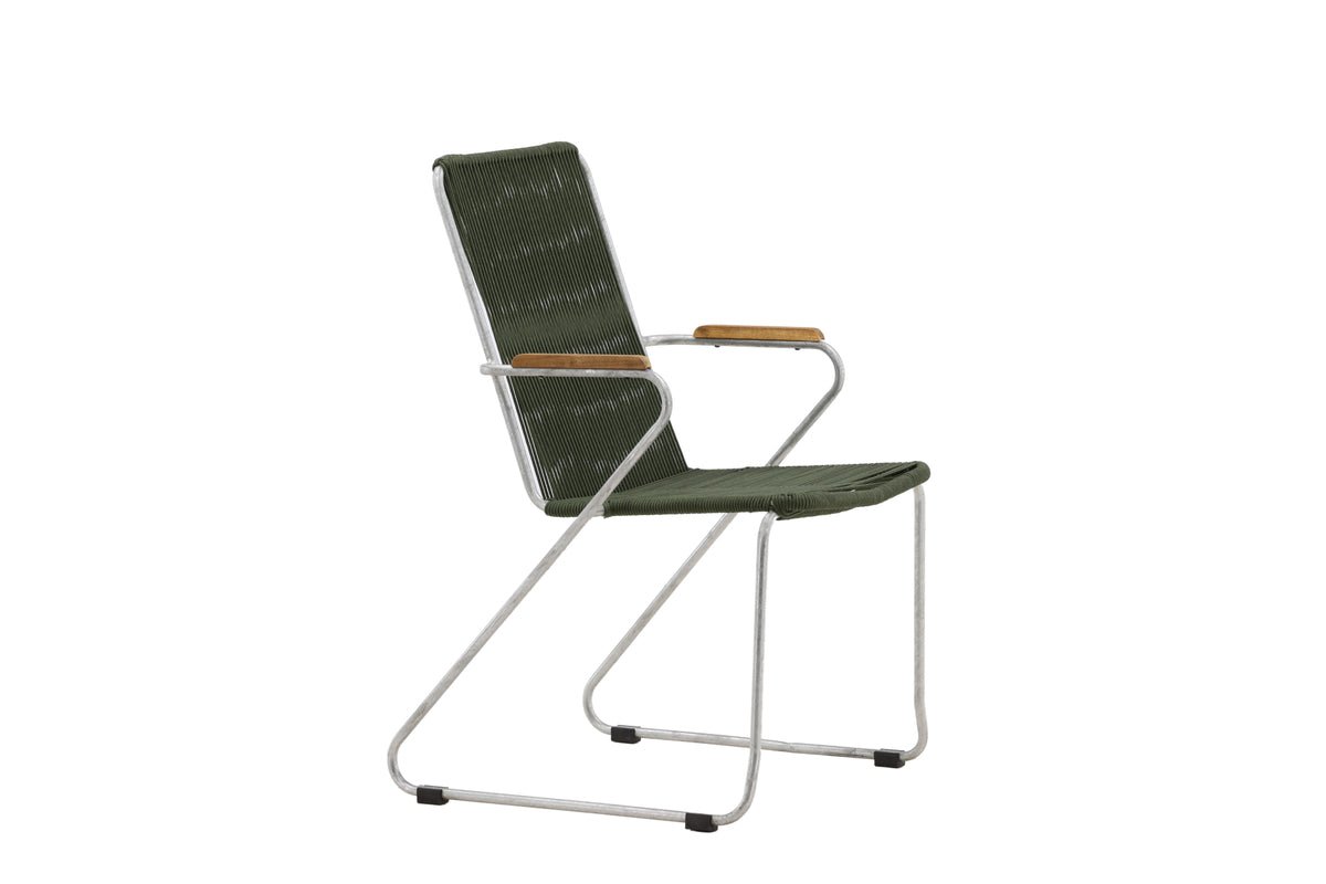 2-delige set - Tuinstoel Malta van Metaal, gekleurd touwweefsel