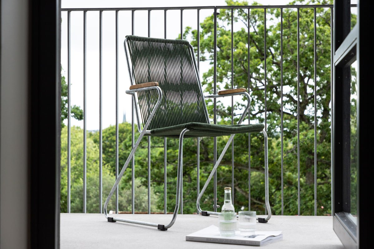 2-delige set - Tuinstoel Malta van Metaal, gekleurd touwweefsel