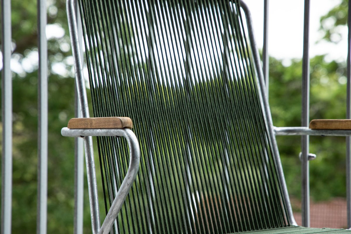 2-delige set - Tuinstoel Malta van Metaal, gekleurd touwweefsel