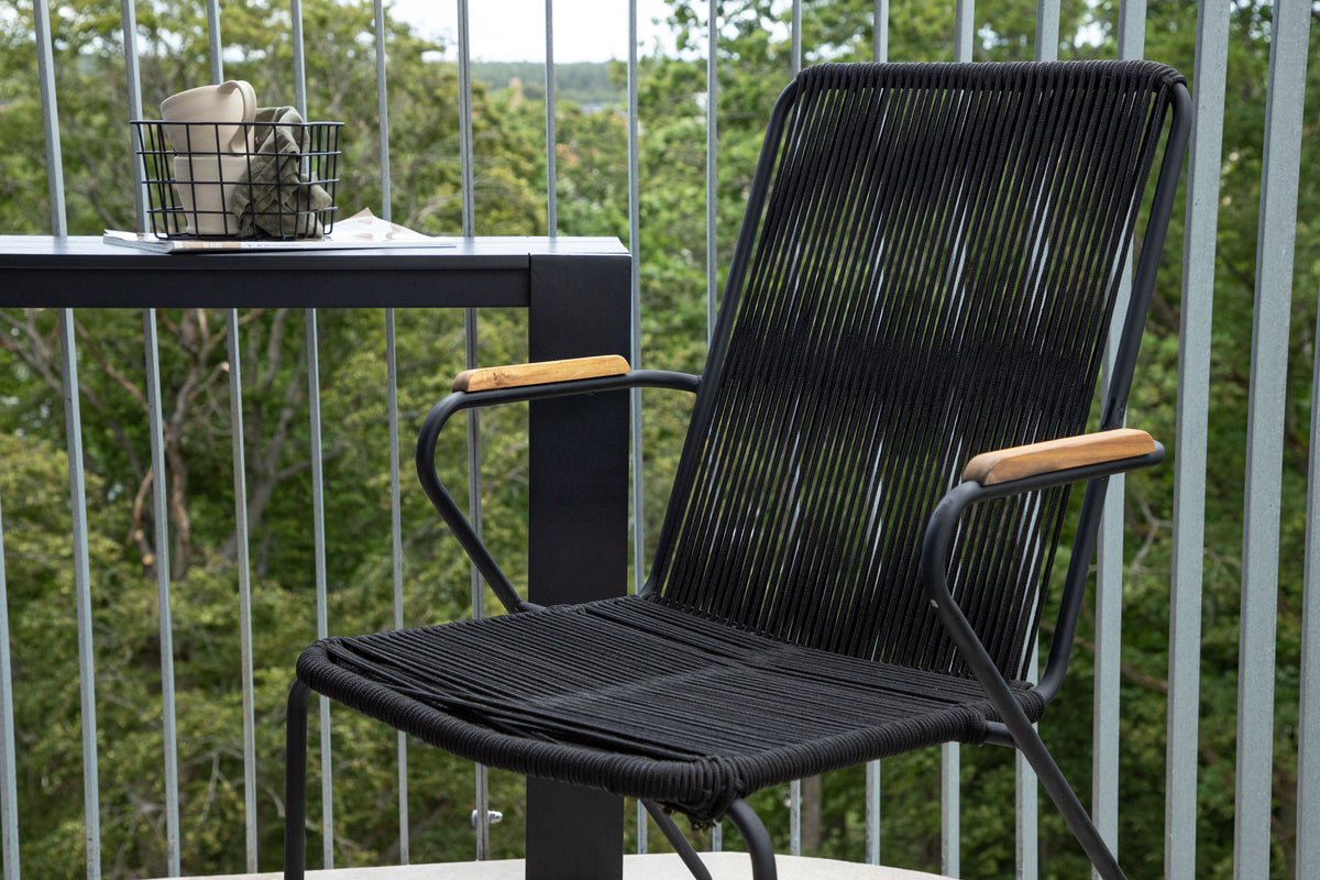 2-delige set - Tuinstoel Malta van Metaal, gekleurd touwweefsel