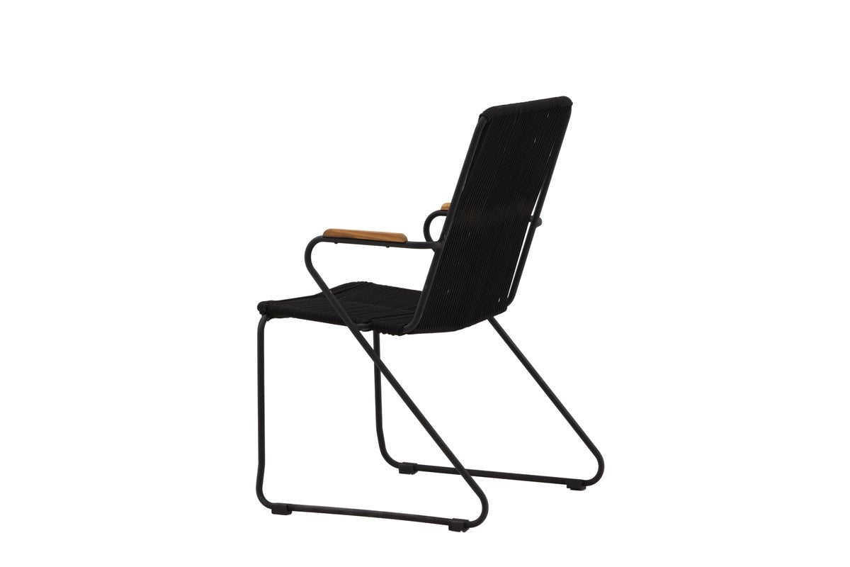 2-delige set - Tuinstoel Malta van Metaal, gekleurd touwweefsel